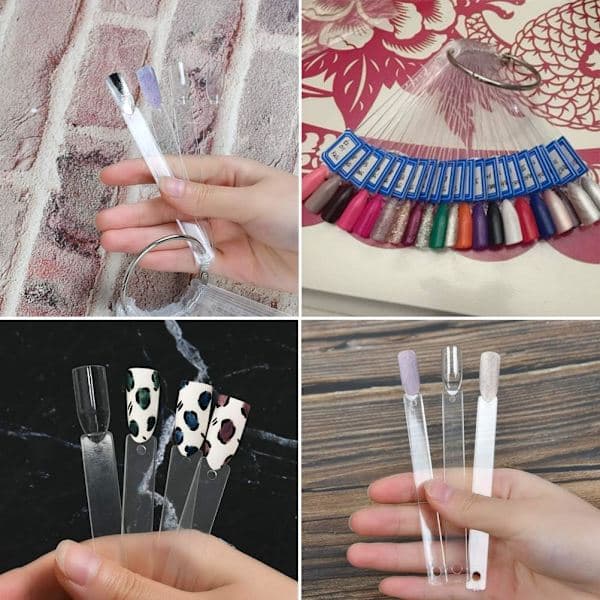 Lösnageltips för nagelkonstvisning, demonstration och övning