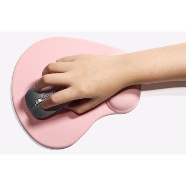 Musematte med gelpute - håndleddsstøtte for musematte rosa pink
