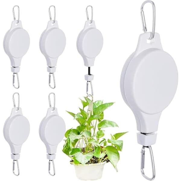 2-pack utdragbara hängande växthängare vita white