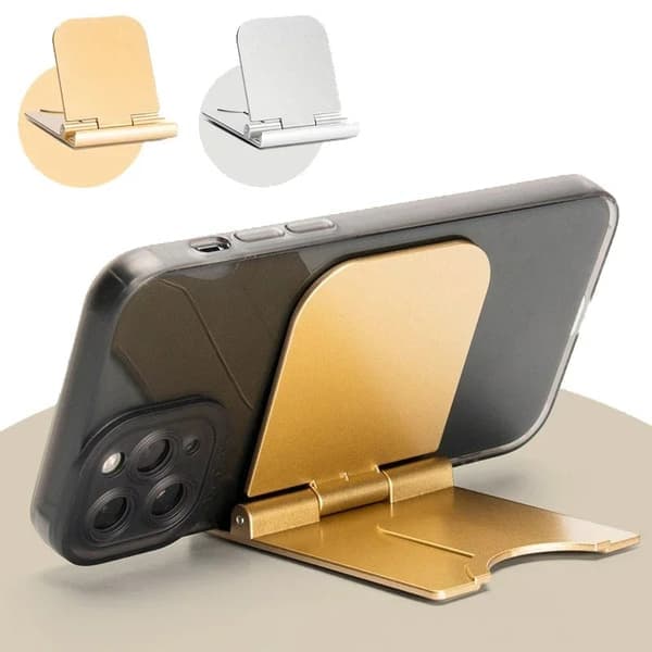 Universal justerbar foldbar skrivebordsholder til mobiltelefon og tablet sort