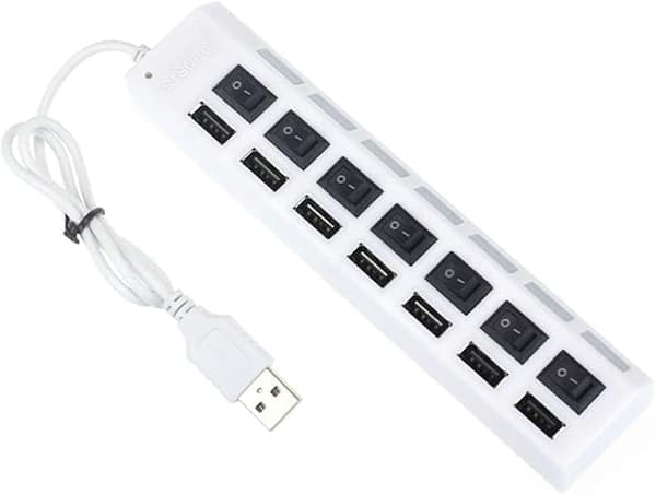 USB-hub, LED USB høyhastighetsadapter 480 Mbps