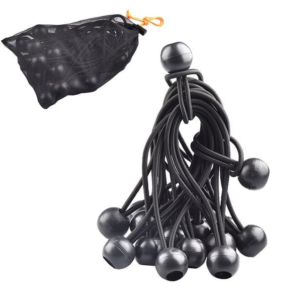 15 cm, 50 Bungee Ball-strammere, presenningsstrammere til pavilloner