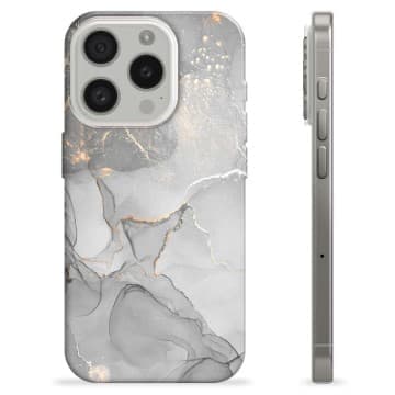 iPhone 15 Pro TPU-fodral - Glittrande Greige Grå