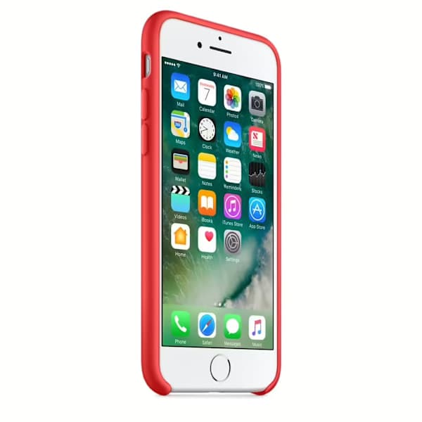 Apple silikonecover til iPhone SE (2022), iPhone SE (2020), iPhone 8, iPhone 7 (rød)