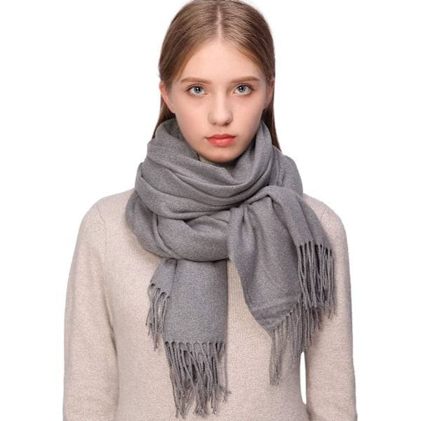 Pashmina sjal og wrap til kvinder, blødt vinter bryllupssjal til kvinder, elegant varmt wrap grå Grå Grey