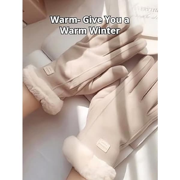 Unisex Vinterhandsker, Varme Touchscreen-handsker, Forede Vindtætte Arbejdshandsker