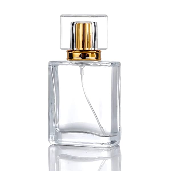 Påfyllningsbar Parfymsprayflaska 50ml, Glas Atomizer Reseparfymdispenser Guld