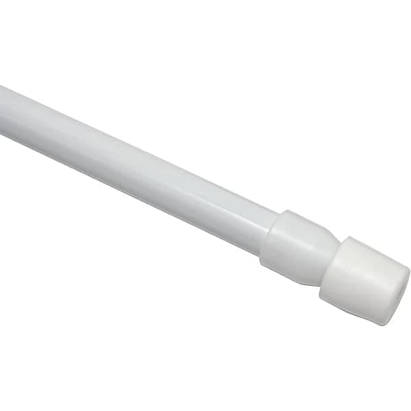 Gardinstang uden boring Ø 8 mm Hvid Stål 45-70 cm