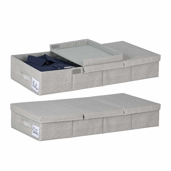 Sänglåda med lock 2-pack