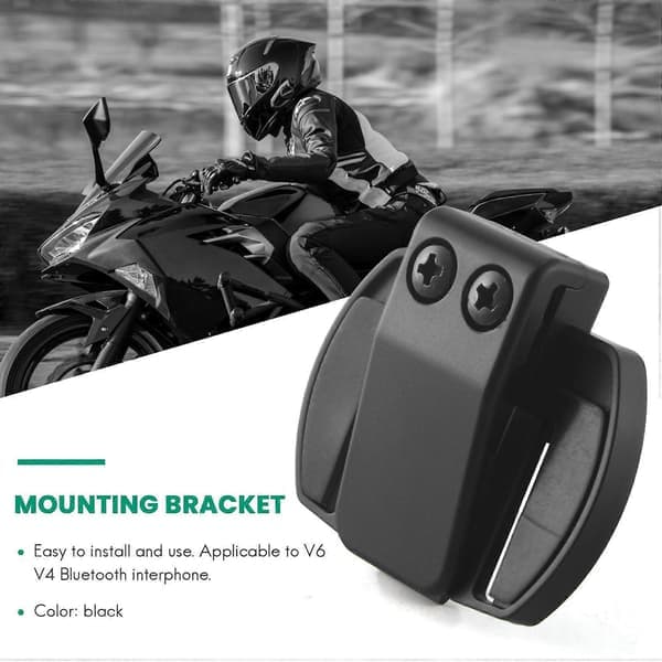 2 stk V6 V4 V2-500C Intercom Tilbehør, Hjelm Intercom Klips Monteringsbrakett, Motorsykkel BT Bluetooth Intercom Hodesett Tilbehør