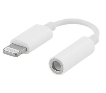 Lightning til 3,5 mm AUX - iPhone / Apple - Hodetelefonadapter Hvit
