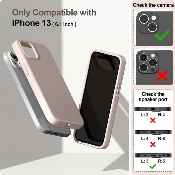 Magnetisk deksel designet for iPhone 13 (lys rosa)