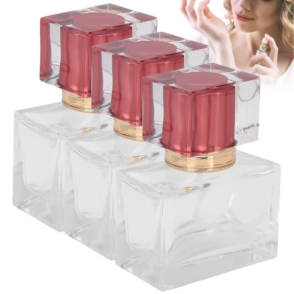 3st Påfyllningsbar Tom Parfymflaska Kosmetisk Parfym Atomizer Dispenser 30ml Röd