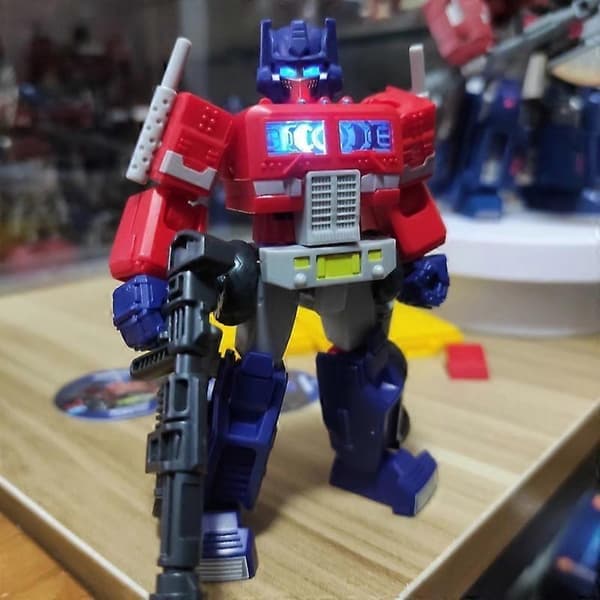 LED Lysende Versjon2 Shine1988 Transformers Overraskelsesboks Optimus Prime Robotleketøy Samleobjekt Modell Barn Bursdagsgave D D