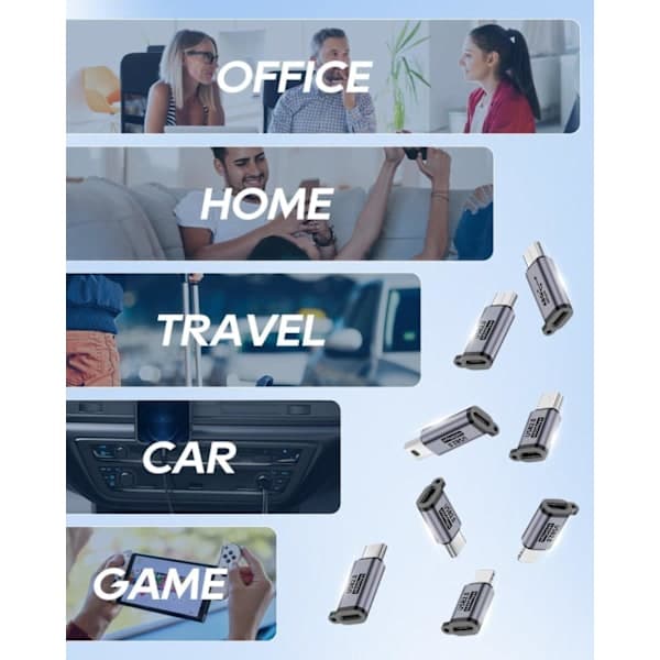 5-osainen USB-sovitinsarja – Type-C & Micro - Lightning, Mini & Type-C – Yhteensopiva Android/iOS-laitteiden kanssa