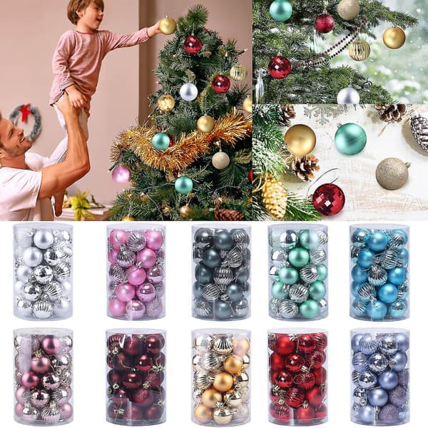 Juletrekuler i plast, uknuselige kuler til juletrepynt