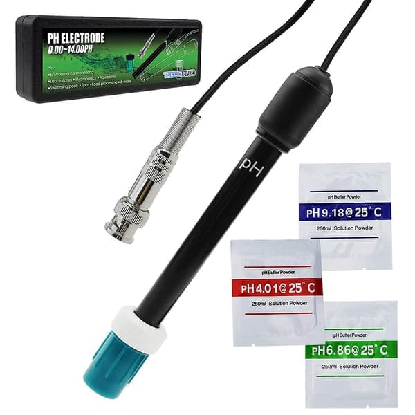 kryc-Ph med elektrode, 300 cm langt kabel og BNC-stik til pH-meter (BNC pH-elektrode)