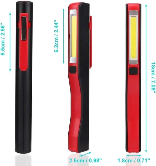 Oppladbar LED interiørlys, med magnetisk klips