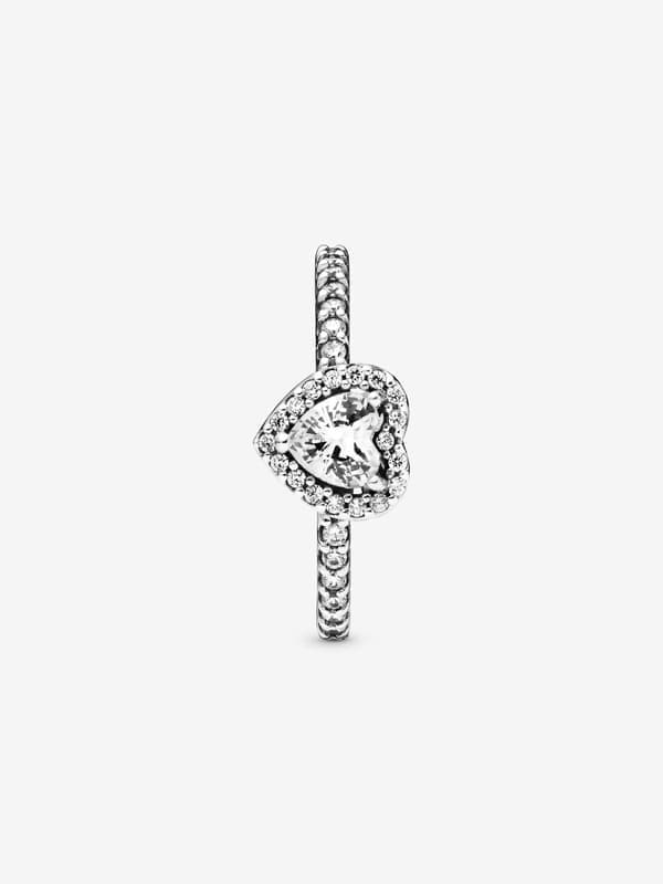 Pandora - Elevated Heart Ring - Sterlingsilver Omkrets: 50mm Circumference: 50mm