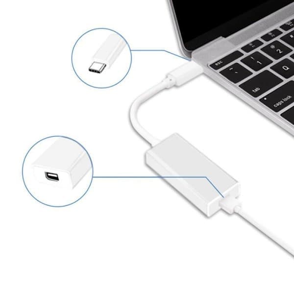 Thunderbolt 3 (USB-C) – Thunderbolt 2 -sovitin Macille ja PC:lle