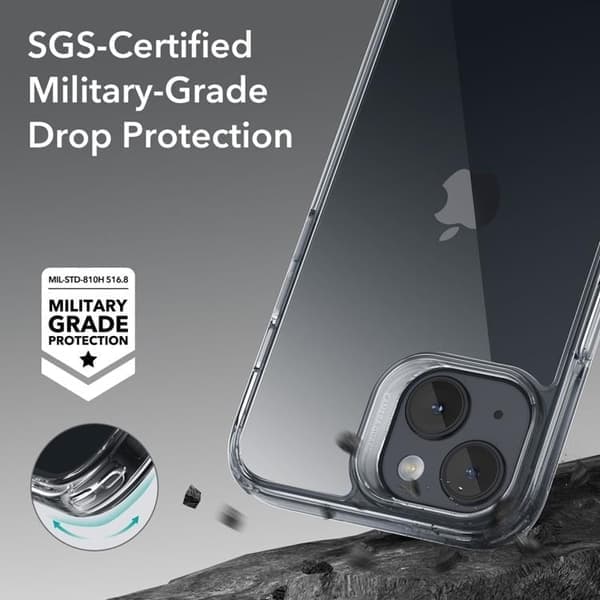 ESR Mobilskal till iPhone 15 Plus Ice Shield - Klar Transparent
