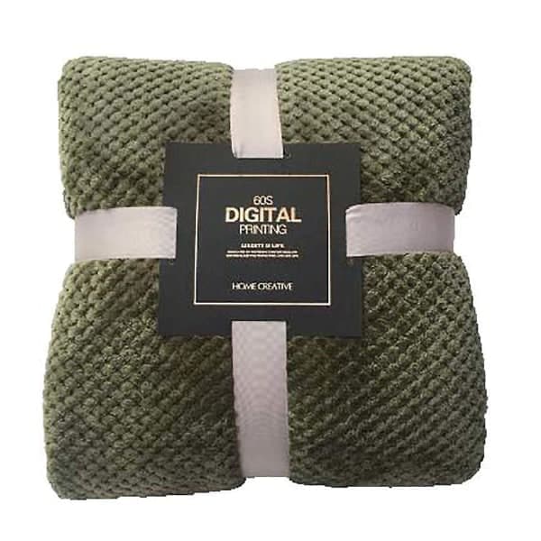 Blødt Varmt Plaid Fleece Tæppe til Seng Stort Mesh Flanel Tæppe Tykt Åndbart