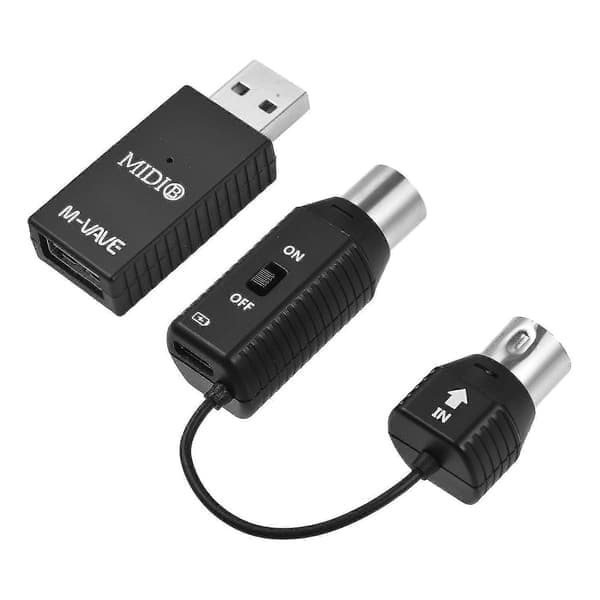M-VAVE MS1 Mini trådlöst överföringssystem MIDI-system MIDI trådlös adapter Plug and Play-stöd