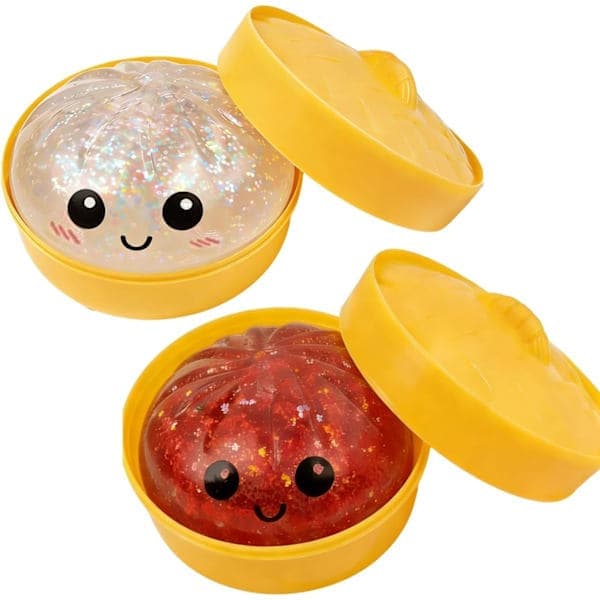 Glitrende Dumpling Squishy Legetøj, Blød Dej til Dekompression, Angstlindrende Fidget Legetøj Gave 2 stk-c 2pcs-c