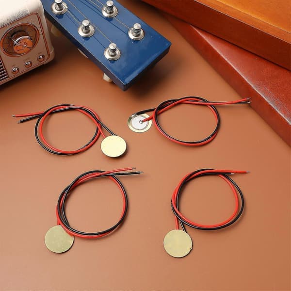 15 st Piezo Discs Akustiskt Instrument Pickup Piezoelektrisk Transducer Gitarrdelar