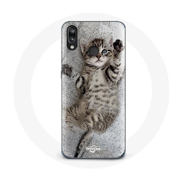 Cover - Huawei - P20 Lite - Blødt - Grå - Sød Bengalkilling