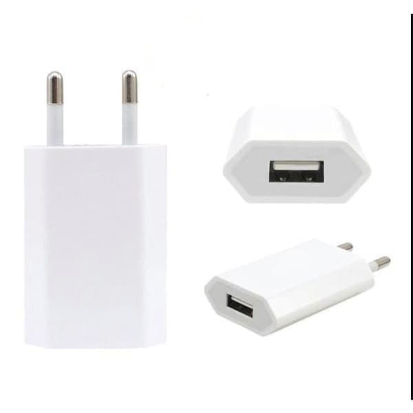 USB-strömadapter 230V till 5V USB Typ A 1A 5W, väggladdare för iPhone