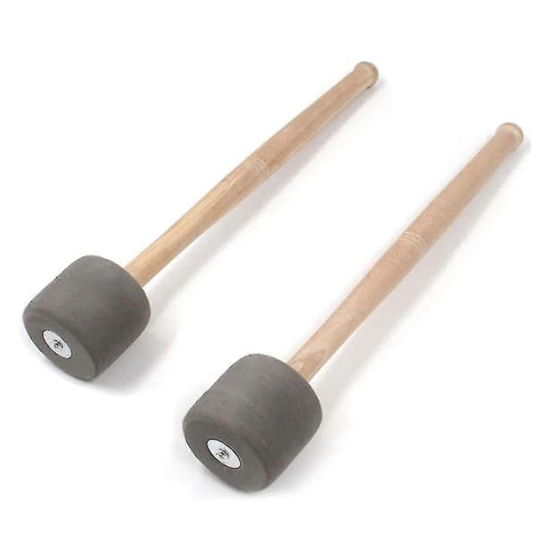 4 stk. stortrommestikker med skumhoved til marchorkester percussion
