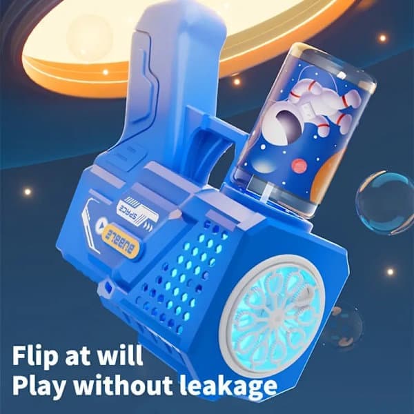 Batteridriven bubbelpistol, säker för barn 3-6 år, röd (batterier ingår ej)