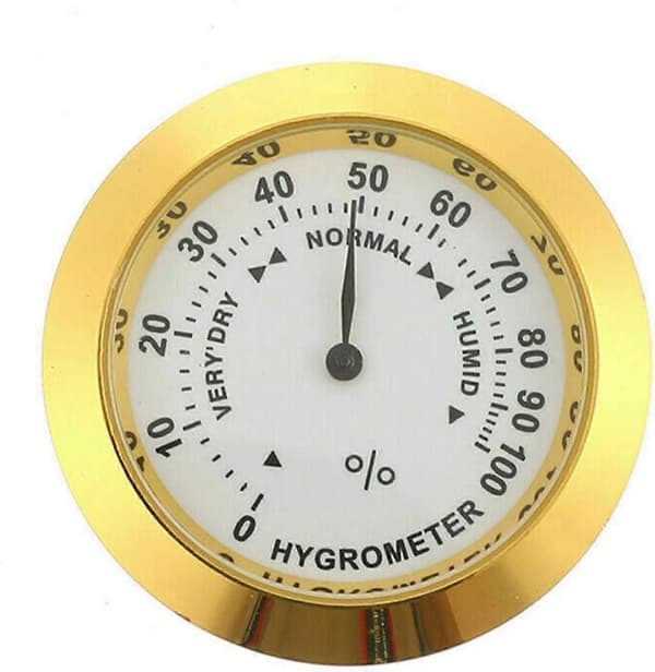 Analog cigarrhygrometer, precision rund glashygrometer för cigarrlåda, cigarrskåp [HK]