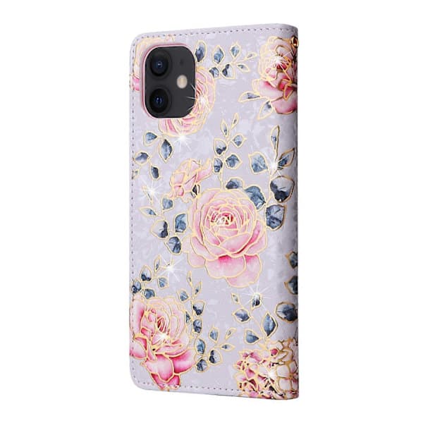Bronzing Painting RFID Leather Case for iPhone 12 mini