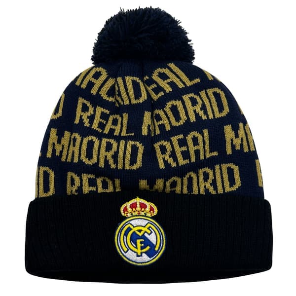 Real Madrid Stickad Vintermössa Svart Julklapp