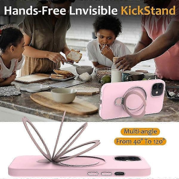 Magnetisk deksel til iPhone 11 med ringstativ PC+silikon støtsikkert telefondeksel stil E Style E