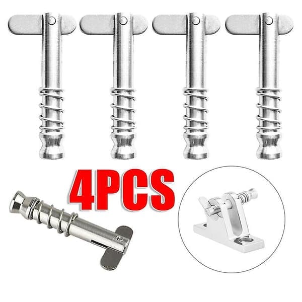 4x Quick Release Pins til dækshængsler Båd Bimini Top Fittings 316 rustfrit stål