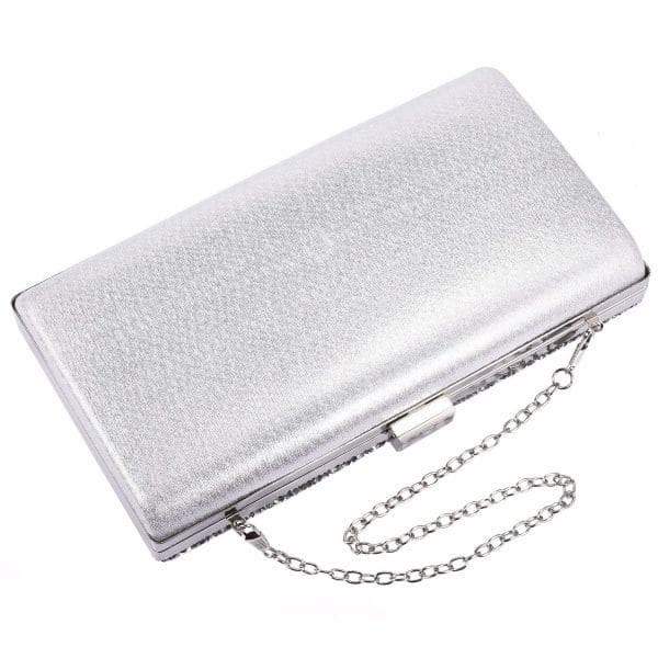 Glitrende Clutch Taske - Sølv Sølv