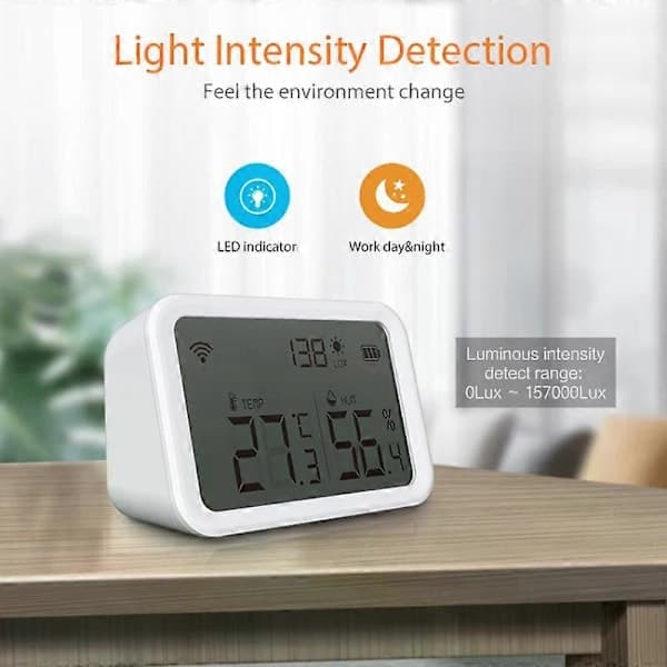 Tuya Zigbee Termometer og Hygrometer, Trådløs Temperatur- og Fugtighedssensor
