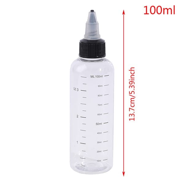 30ml-250ml Plast PET Flytande Kapacitet Droppflaskor Pigment 100ml 100ml
