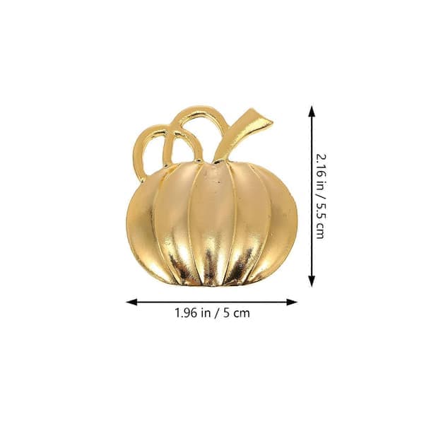 6 elegante servietringe med kreativ græskarform til Halloween (guld)