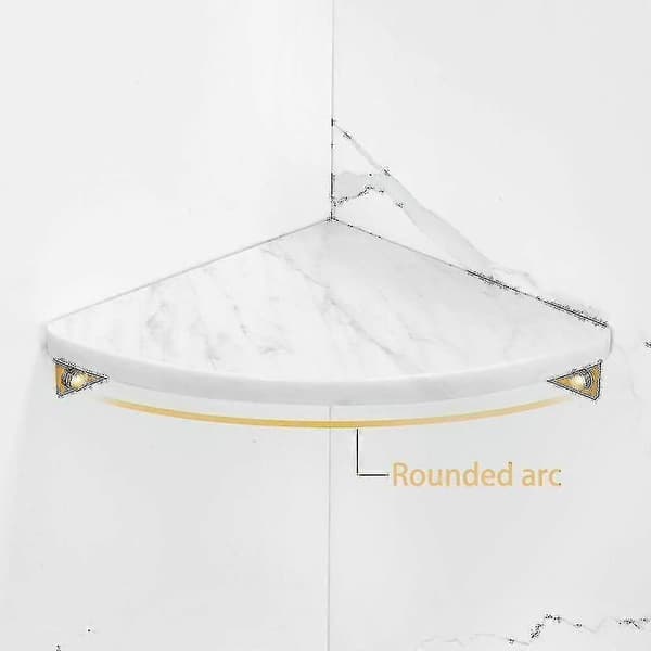 1 st Marmor Aluminium Triangulär Hylla - Hörn Hylla för Badrum, Väggmonterad, Duschrum
