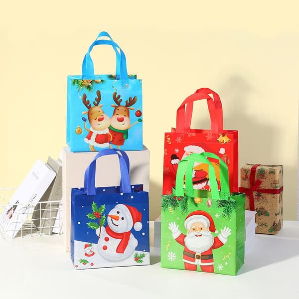 Jul stora presentpåsar 5-pack Julklappspåse extra stor Tomte