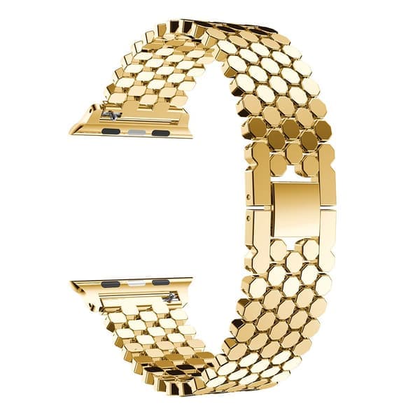 Stilfuldt rustfrit stålbånd til Apple Watch 42mm (3/2/1) Sort