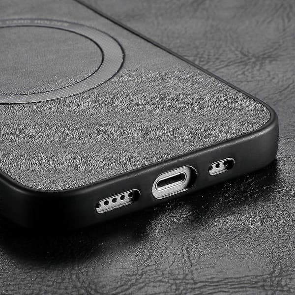 Etui til iPhone X / 11/12/13/14 Magnetisk Ensfarget Finhull Anti-fall Etui til iPhone 14 Pro Max