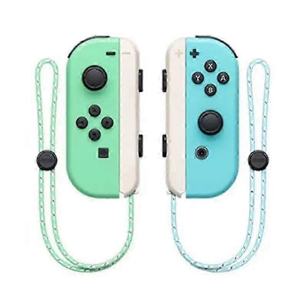 Joycon Trådlös Handkontroll För Nintendo Switch, Stöder Väckningsfunktion, Vänster Höger Fjärrkontroll Med Handledsrem grön blå green blue