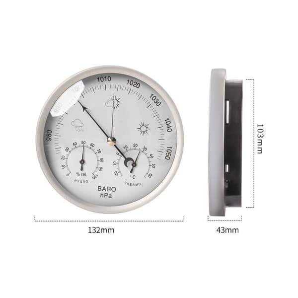 Analog barometer med hygrometertermometer, 3 i 1 väderstation för inomhusbruk