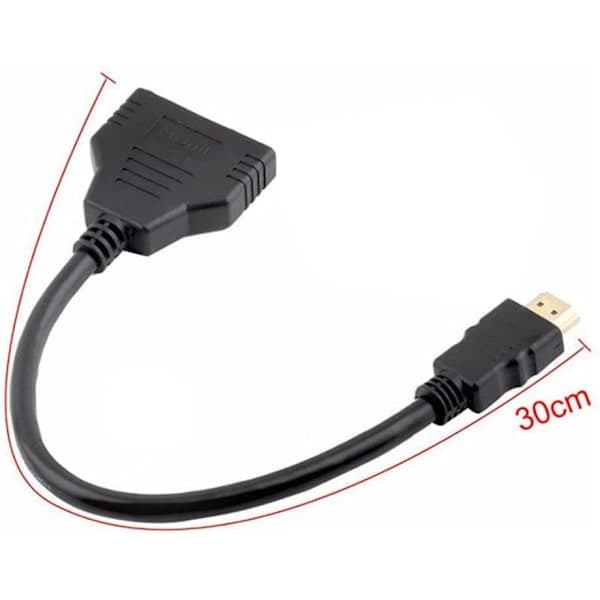 HDMI Han til 2 HDMI Hun 1 ind 2 ud Splitter Kabel Adapter Konverter