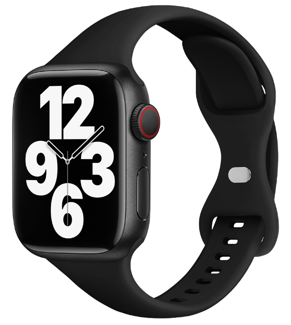 Apple Watch 42/44/45/49mm Sort Silikonerem Sort 42/44/45/49mm